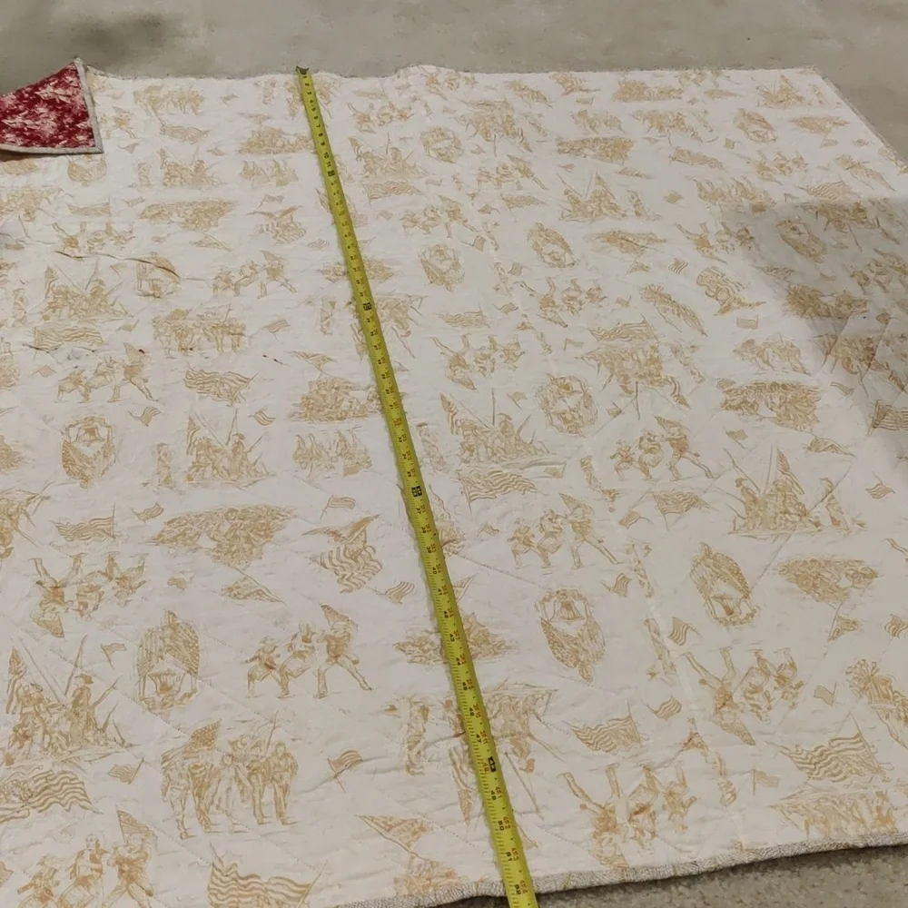 Quilt Handmade Reversible Scenic Throw Blanket Vintage Victorian Y2K Cottagecore